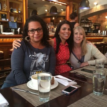 At graduation luncheon, Candle Cafe West: Sheila Williams (AZ), Karrin Perez (NJ),Bren Hamilton (CA), 