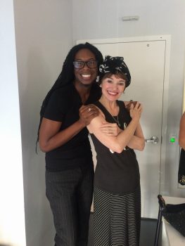 Victoria, at the July 2016 Main Street Vegan Academy with Christopher-Sebastian McJetters, who lectured on "Race, Class, Species"